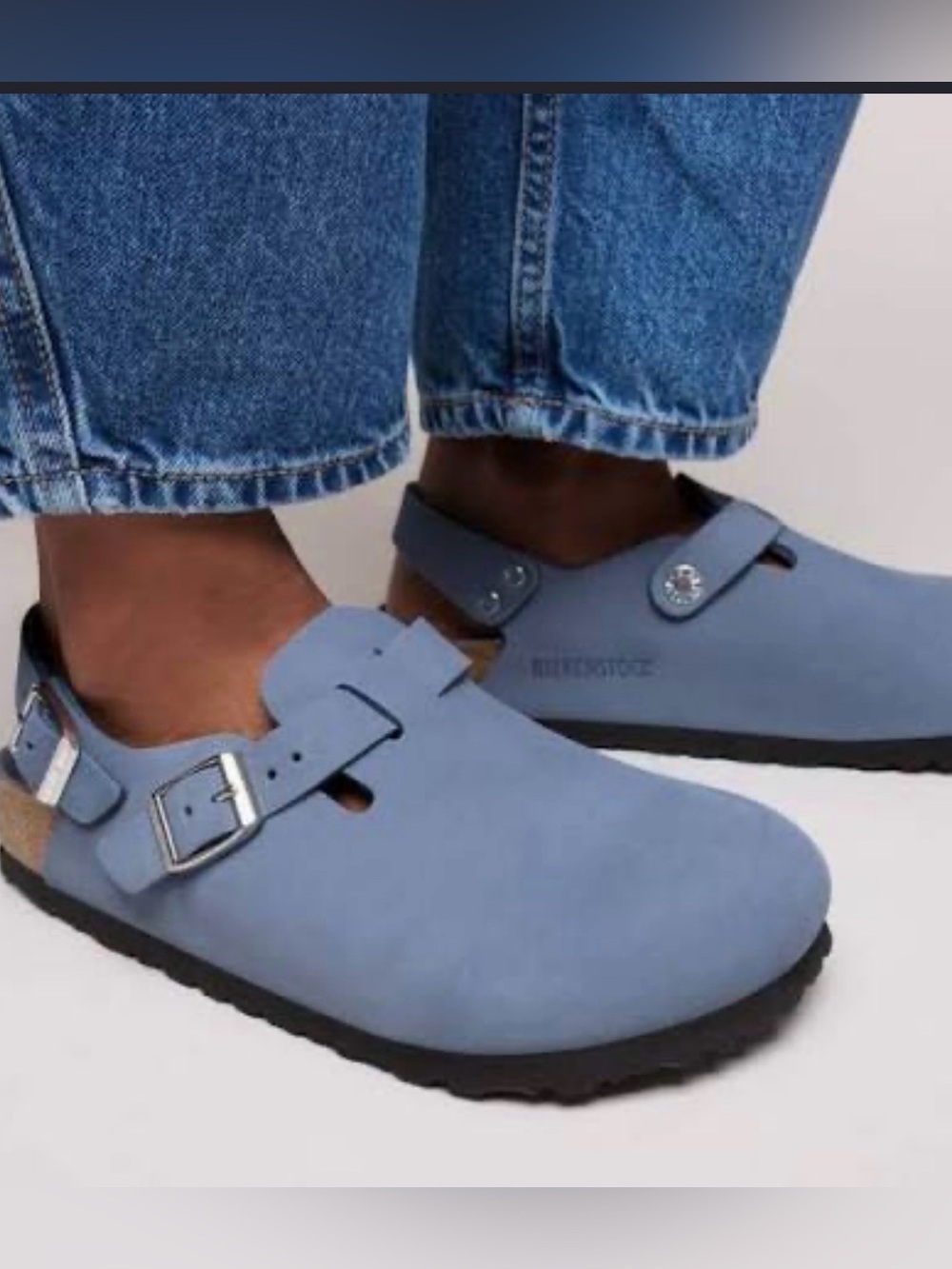 New Birkenstock kids blue Tokio clogs size EU 33 or US 2